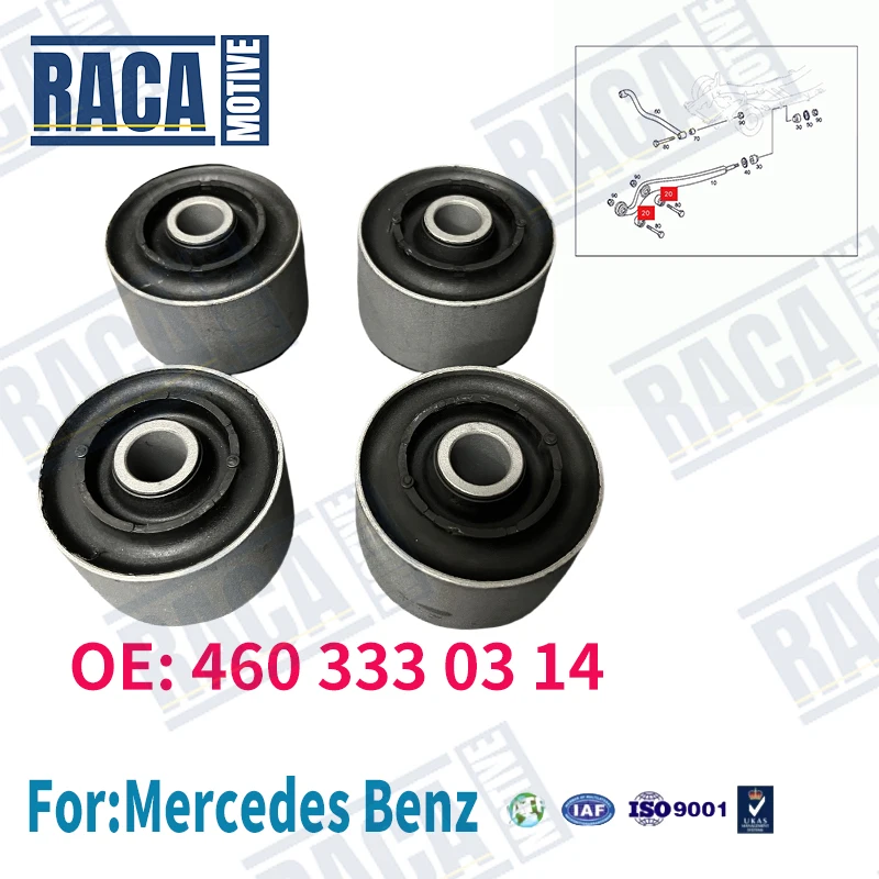 

For Mercedes-Benz G Class W460 W461 W463 W464 W465 G500 4 PCS Front Lower Trailing Control Arm Bushing 4603330314 4603335014