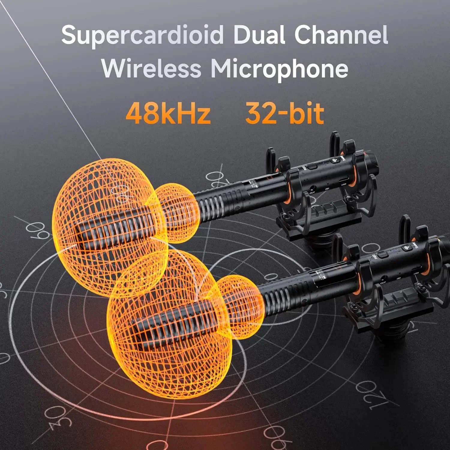 COMICA VM40 2.4G Super Cardioid Condenser Wireless Microphone for Cam era Smartphone Computer