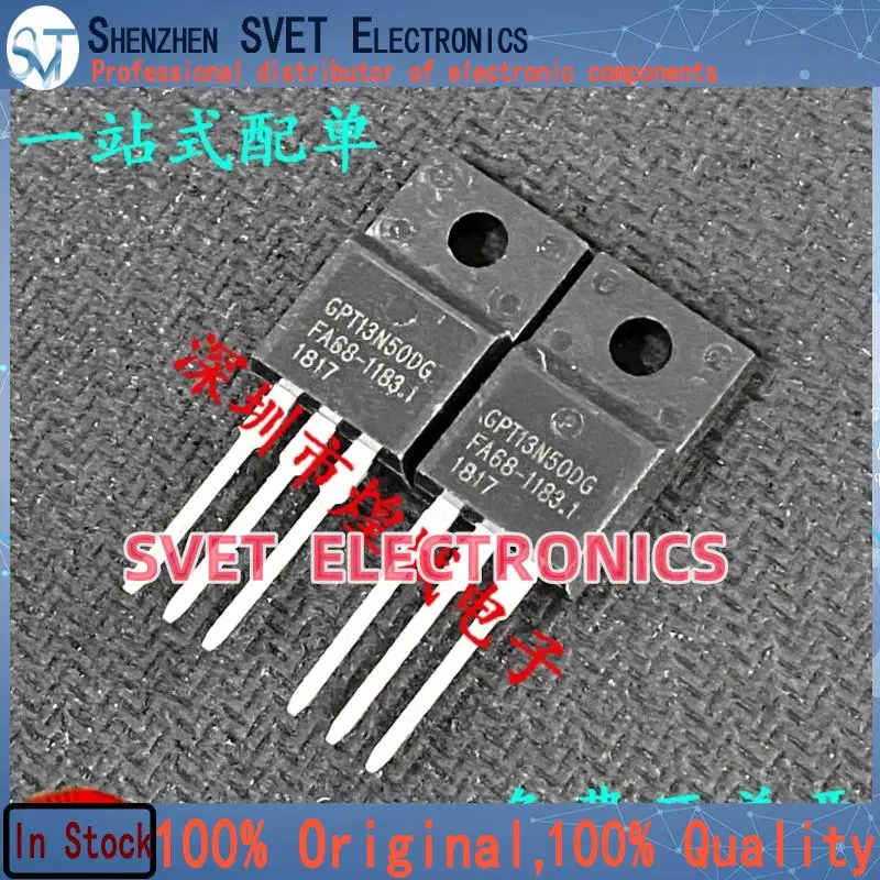 10PCS-50PCS  GPT13N50DG GPT13N50 MOS TO-220F  Original In Stock Fast shipping