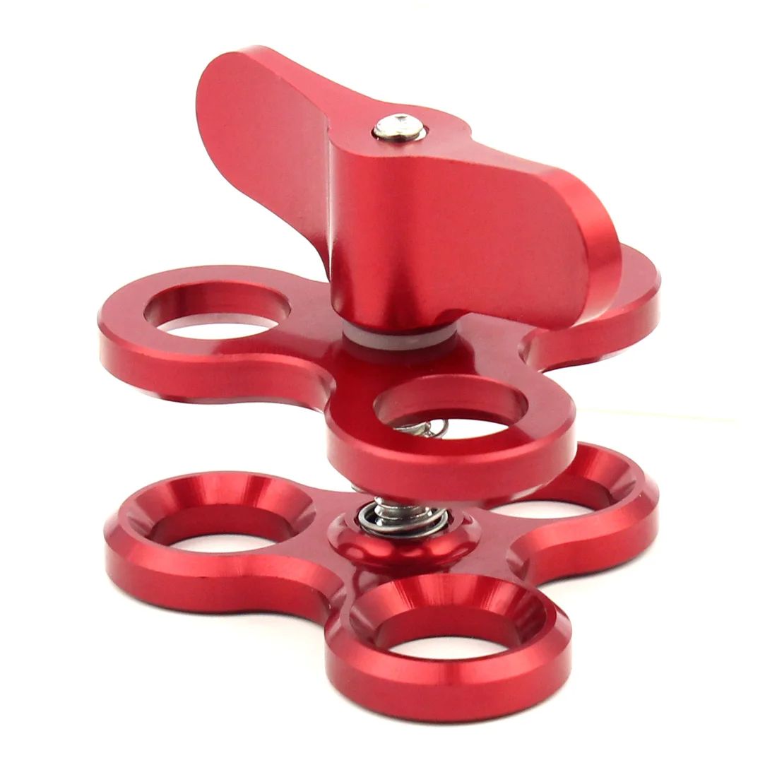 Diving 1 inch Ball Fixture Lights Arm Ball Butterfly Clip Triple Clamp Mount Adapter for Gopro DJI Action DSLR Camera Underwater