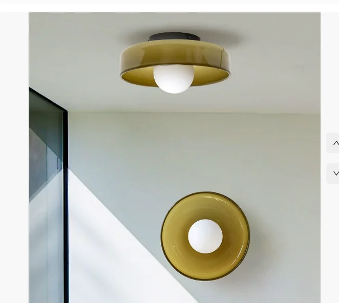 

Wall lamp Cream entrance Simple art Creative aisle corridor Bedroom glass ceiling lamp