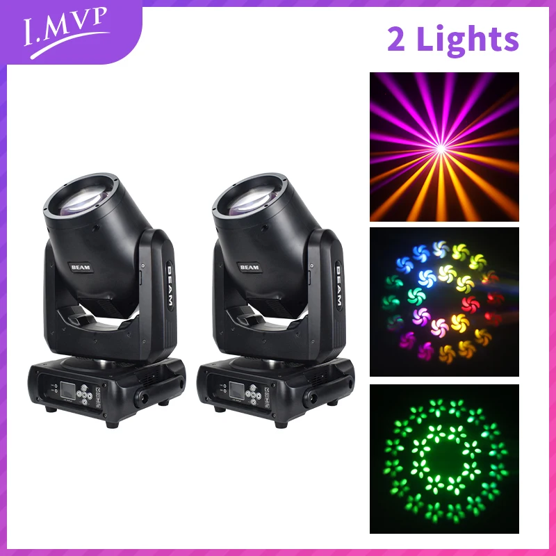 

Stage lighting 2pcs 230w DMX512 Mini Beam 230 7r Sharpy Moving Head Light with Storage Flight Case