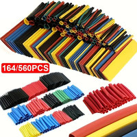 164/560pcs Shrinking Heat Shrink Tubing 2:1 Polyolefin Tube Sleeve Wrap Wire Set Multi-Color