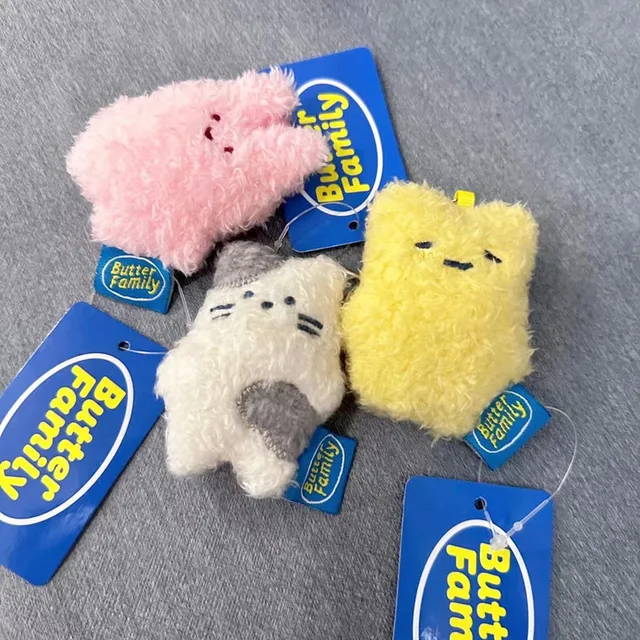 7cm masło królik cięty pluszowy brelok Anime pluszowa zabawka pluszowe zabawki pluszaki miękki pluszowy prezenty dla dzieci lalka urodziny