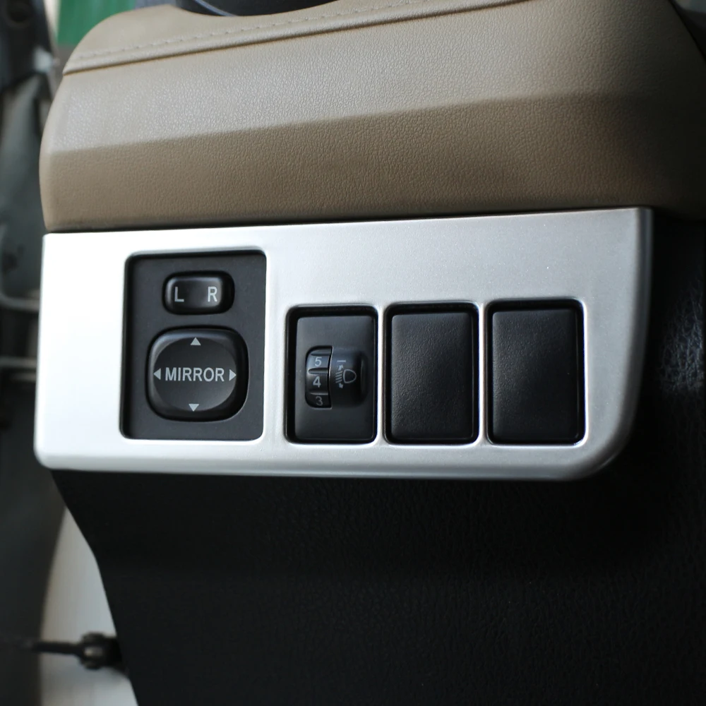 Lusterko wsteczne regulacji przełącznik do panelu pokrywa dla Toyota RAV4 2014 2015 2016 2017 2018 remont formowanie wnętrza akcesoria