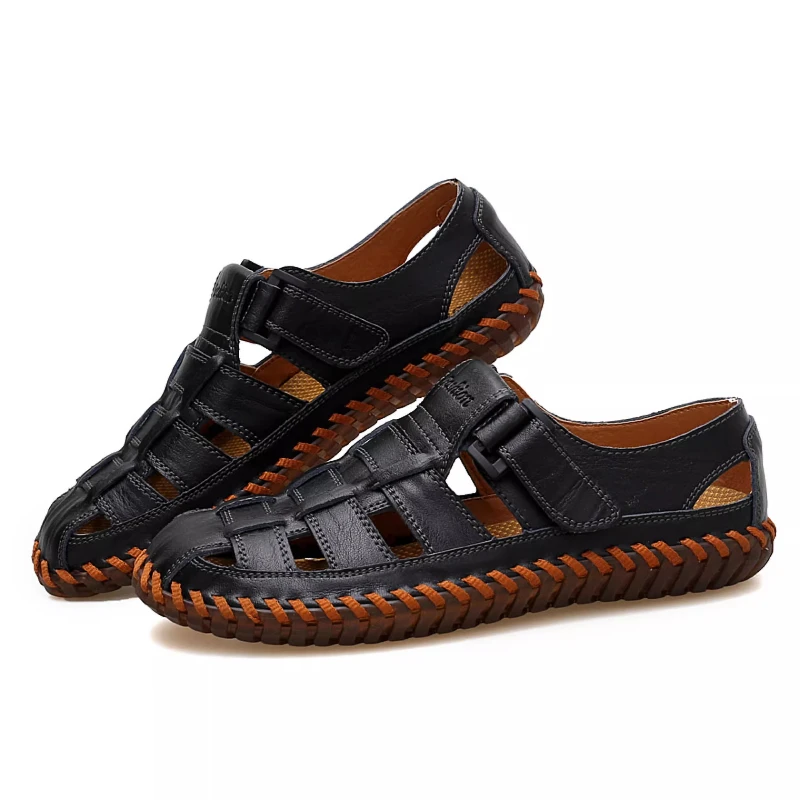 

Summer Trendy Outdoor Large Size Personalized Men's Beach Shoes Lazy Baotou Breathable Sandals