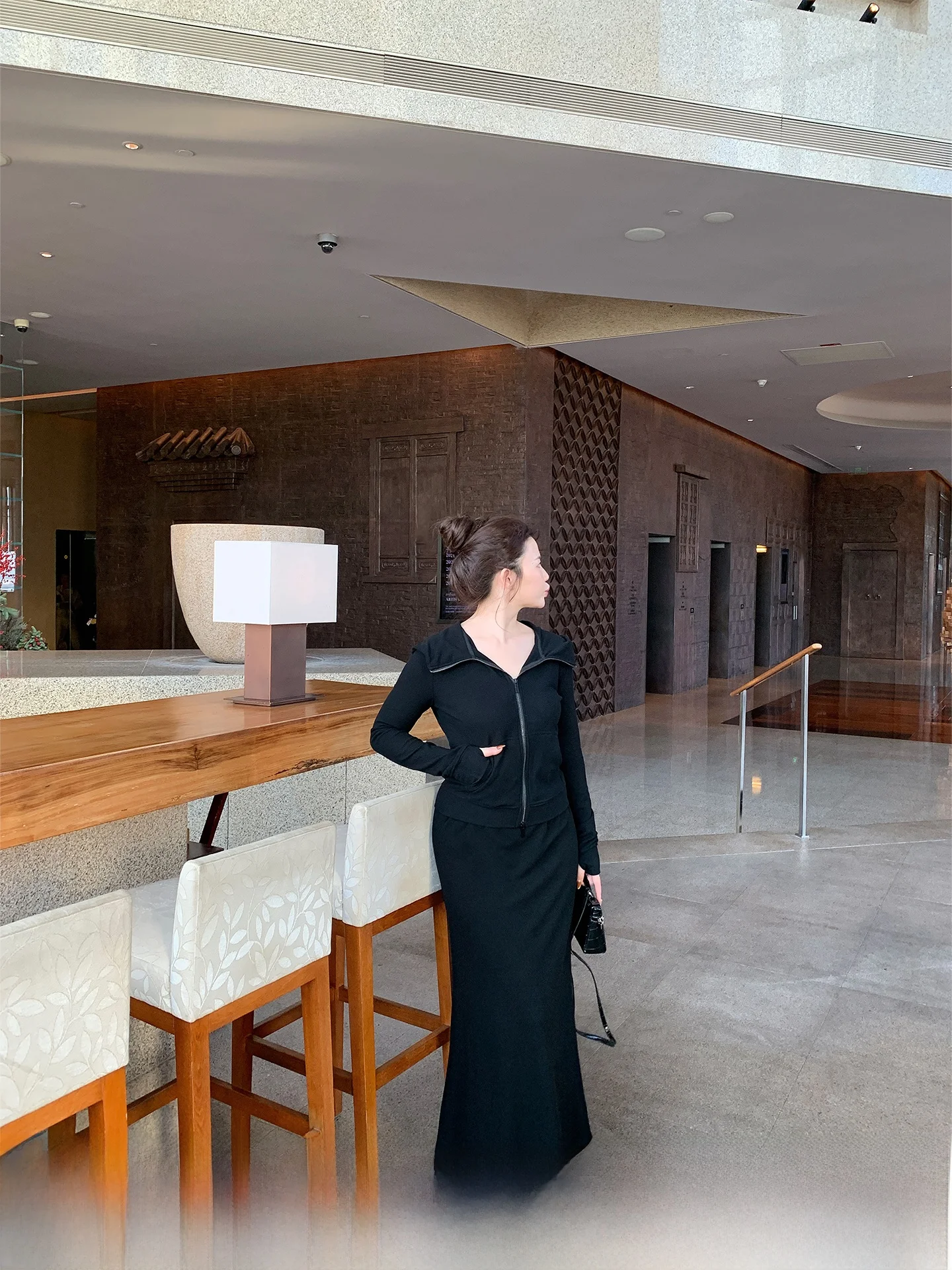 

Bla Casual Slim Fit A-Line Skirt And Jaet Set for plus Size Women Winter New Sle Zipper Design Comfortable Leisure Outfit