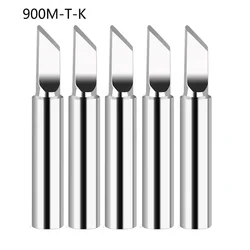 Ensemble de têtes de fer à souder en cuivre pur, pointe de fer à souder électrique à l'intérieur, chaud, nu, 900m, IS, I, B, K, SK, 2.4D, 5 pièces