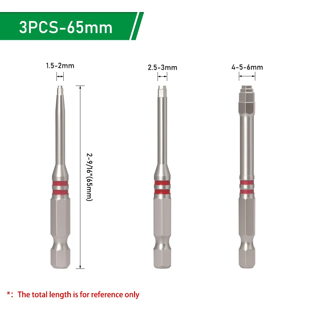 LAVIE 1 Stück Sechskant-Bit 65mm-100mm, Sechskant-Schraubendreher für schwer zugängliche Schrauben, Handwerkzeug-Zubehör AE133H165 – Detail 12