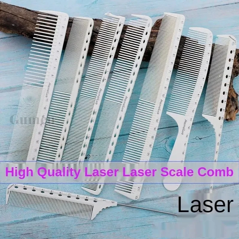 Japanese Double-sided Laser Scale Hair Comb Hairdressing Anti-static Hair Cutting Comb Salon Haircut Non-slip Handle G0302