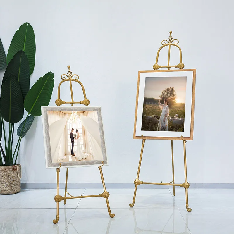 European iron oil painting  photo frame floor stand display rack poster frame photo bracket wedding easel