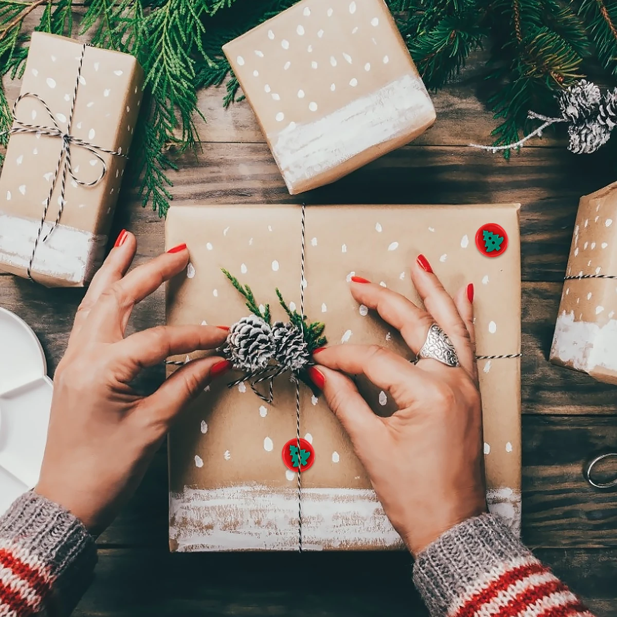 

50Pcs Resin Sewing Buttons Patterns Flat Bottom Colorful Lightweight Decorative Buttons for DIY Crafts Handmade