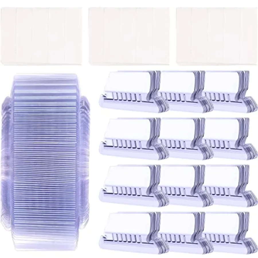 

File Folder Tabs 120 Hanging File Folder Plastic Tabs and 120 Inserts for Quick Organize and Identification Files Easy to Read