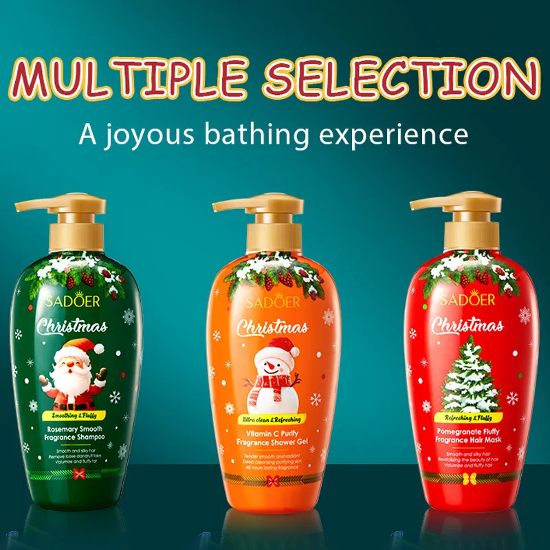 

Christmas Gift Vitamin C Perfume Body wash Shampoo Oil Control Scalp Cleansing Hair Mask Hair Skin Care Hair Damaged Repairing