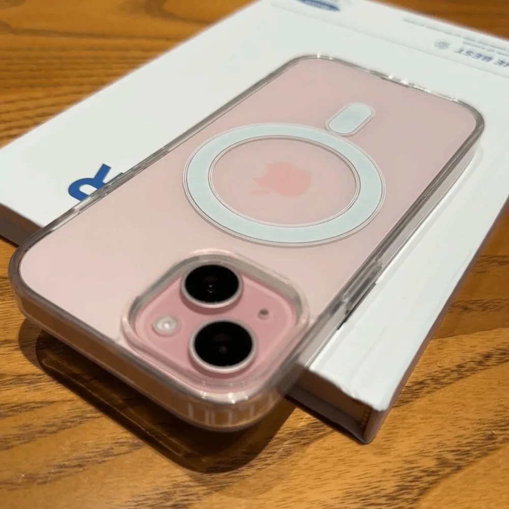 Transparente MagSafe-Hülle für iPhone 18 17 Air 16 16E 15 14 13 12 Mini 11 Pro XR X XS Max 7 8 Plus Magnetische Kabellose Ladehülle – Detail 5