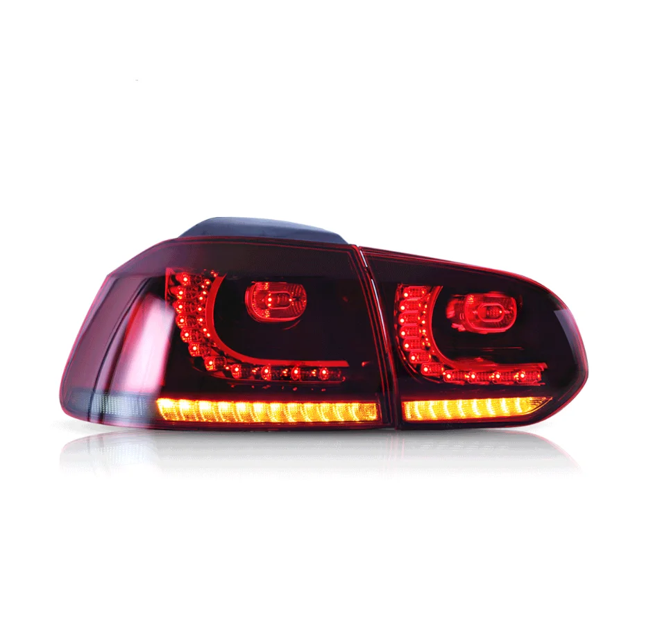 Guwo Auto Parts LED Taillights Reversing Lamp Cornering  For Golf 6 MK6 2008-2013