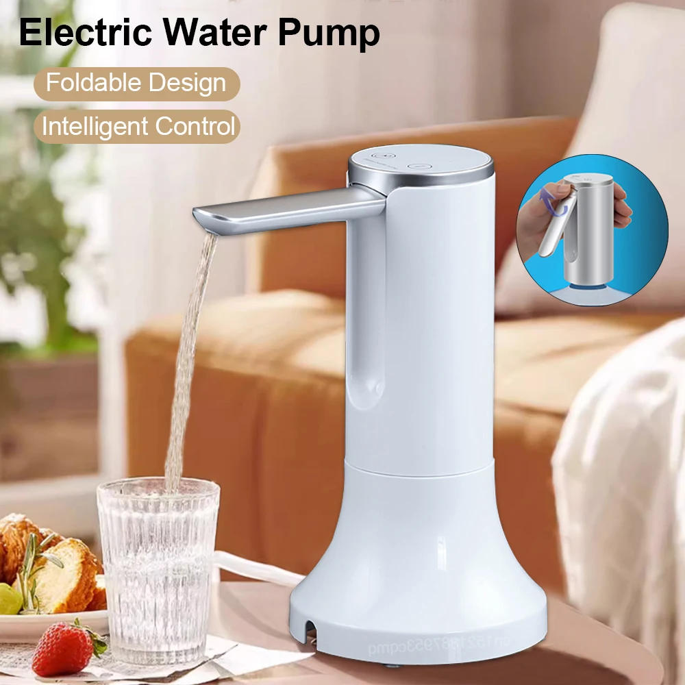 

Электрический насос для бутылок с водой, 19 литров, автоматическая помпа для бутылок с водой, настольный мини-насос с USB-зарядкой, диспенсер для напитков