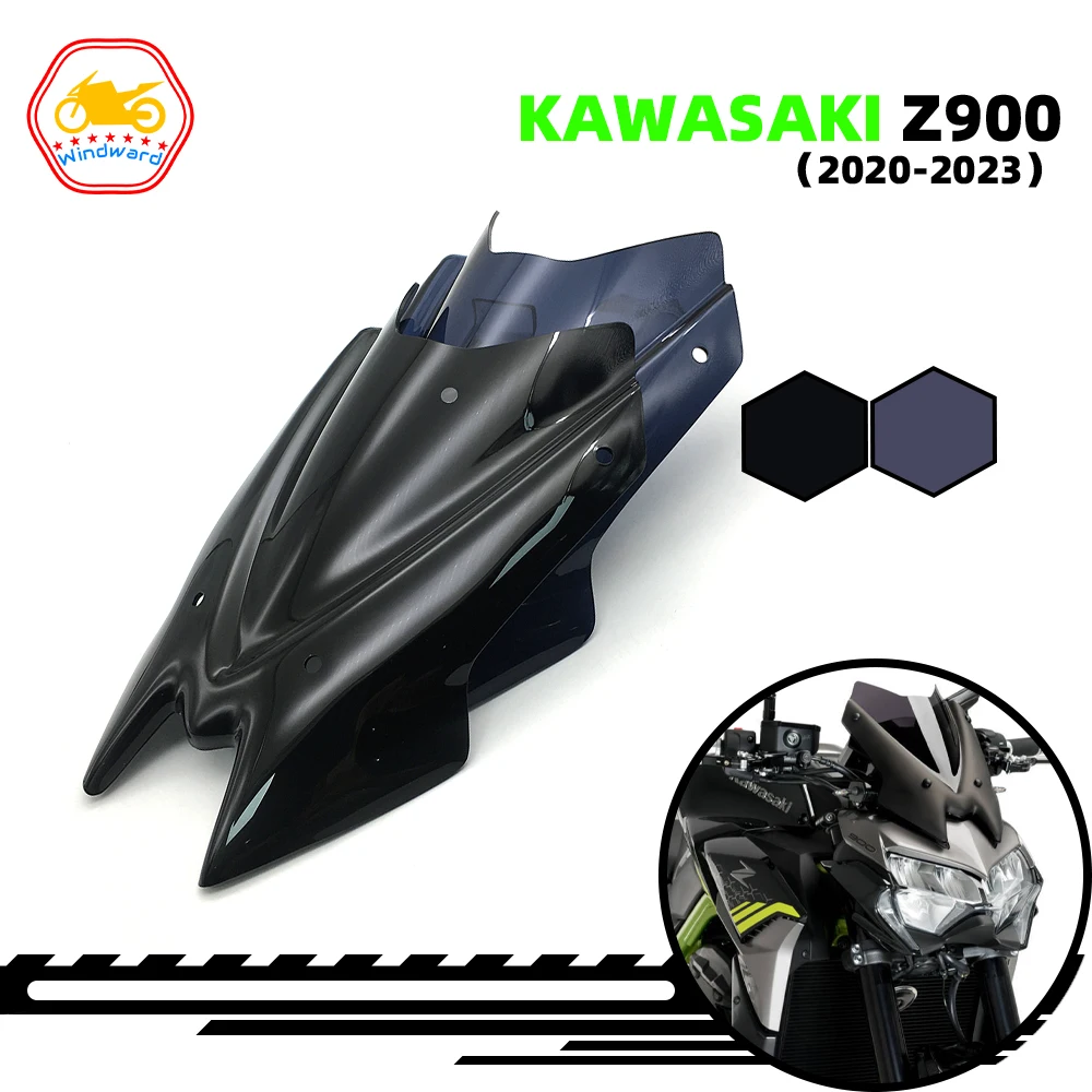 

Motorcycle Accessories Sports Windshield Windscreen Visor Fits For Kawasaki Z900 2020 2021 2022 20-22 Double Bubble