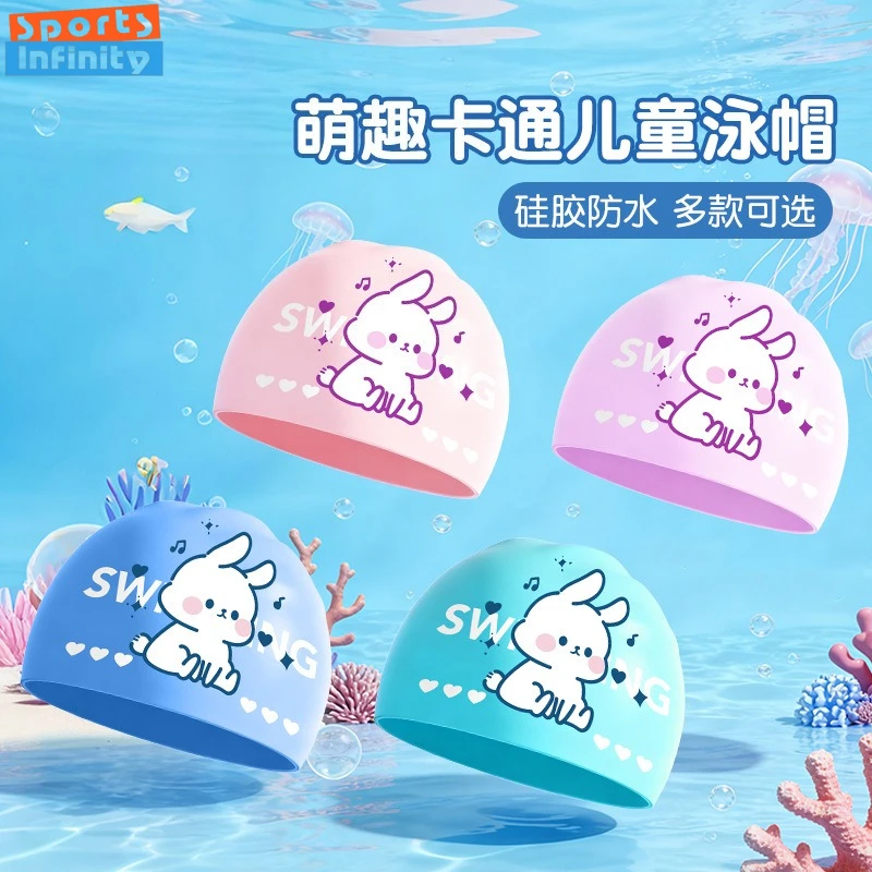 

Детская шапочка для плавания с принтом, силиконовая водонепроницаемая шапочка для плавания, милая шапочка для плавания с героями мультфильмов для девочек и мальчиков, аксессуары для плавания