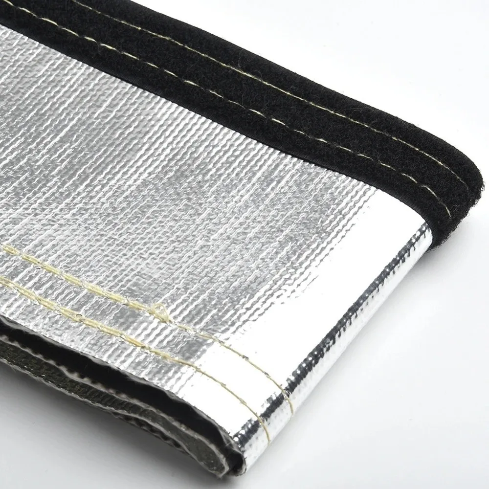 1M Length Wire Hose Cover Aluminum Foil 10/15/20/25/30/35mm Diameter Heat Shield Sleeve Durable Fiberglass Insulated