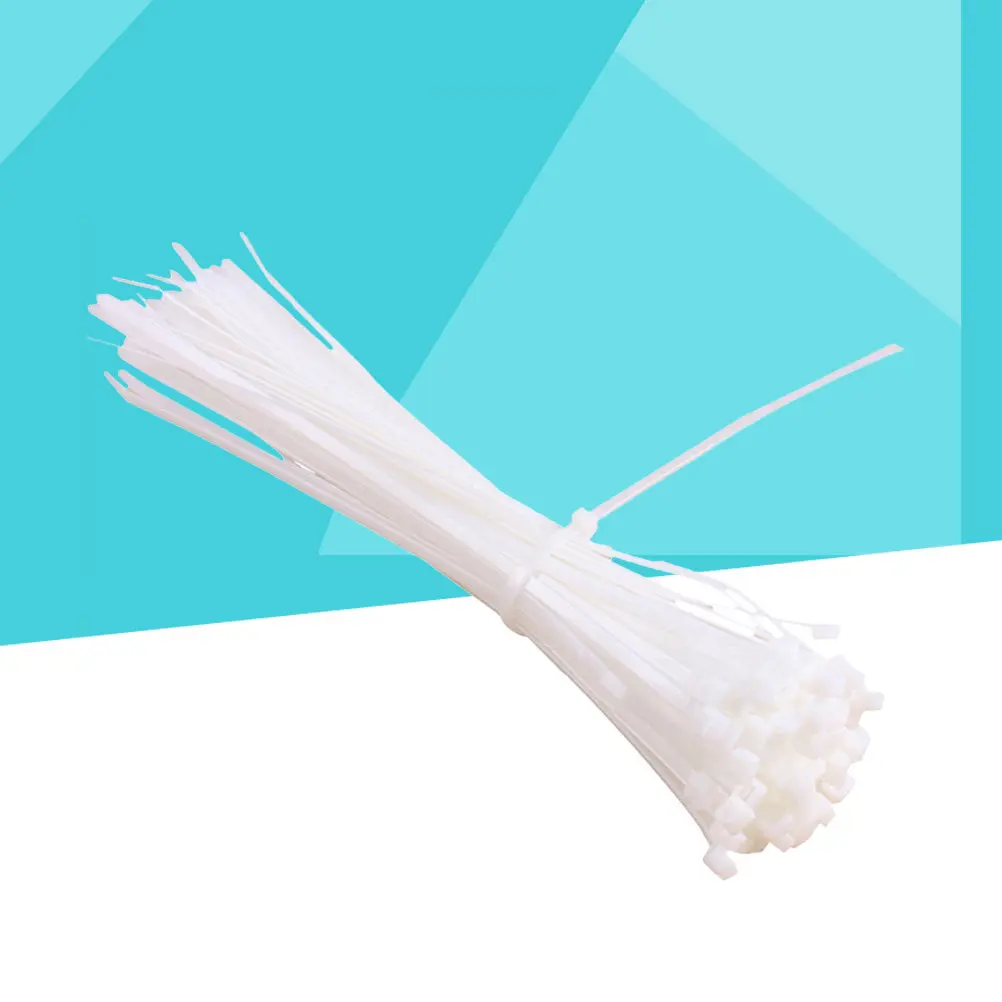 500Pcs White Self Locking Cable Ties Nylon Plastic Wire Fasteners Heavy Duty Uv Resistant for Indoor Outdoor Cable Management