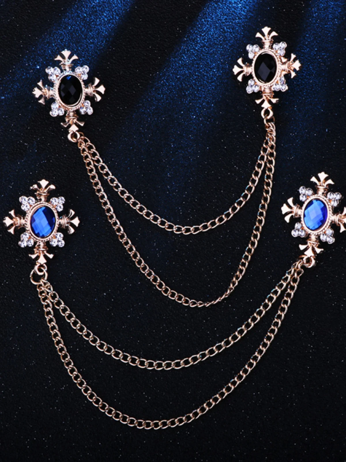 Men's Cross Tassel Collar Pin Women's irt Personalized Lapel Pin Faion Accory Other Material Quali