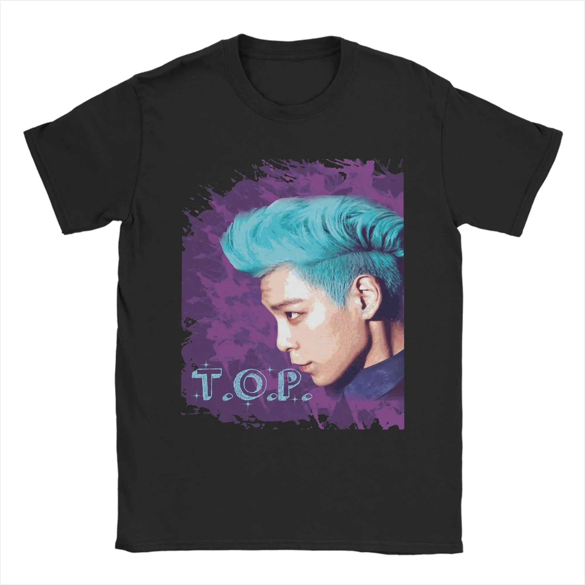الرجال تي شيرت T.O.P الانفجار الكبير تشوي سيونغ هيون الجدة القطن تي شيرت قصير الأكمام تي شيرت Crewneck الملابس هدية عيد ميلاد