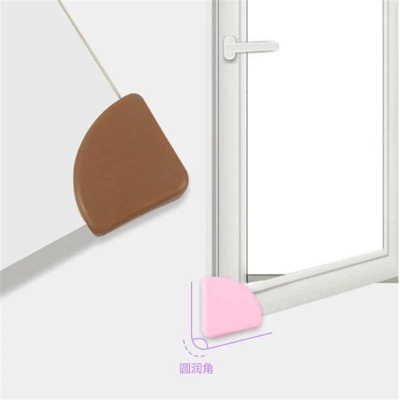 4pcs Silicone Anti- Collision Table Corner Guards Solid Desk Edge Guards Angle Pad Kids Window Glass Safety Protection Cover