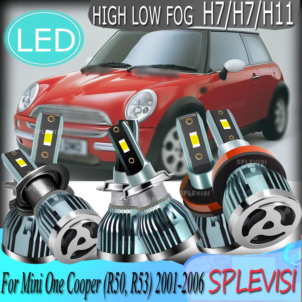 

12v Quality Assurance Worry-Free Purchase​ LED Headlight foglight For Mini One Cooper (R50, R53) 2001 2002 2003 2004 2005 2006