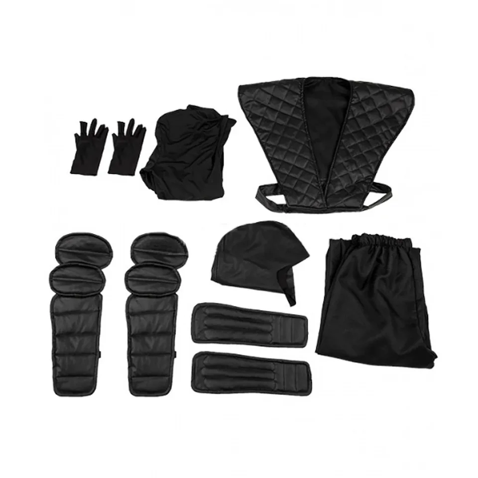 بدلة كوسبلاي دريم مورتال كومبات نوب سايبوت التأثيرية مع غطاء الوجه شوتوكان نينجا بدلة مقاتلة سوداء موحدة