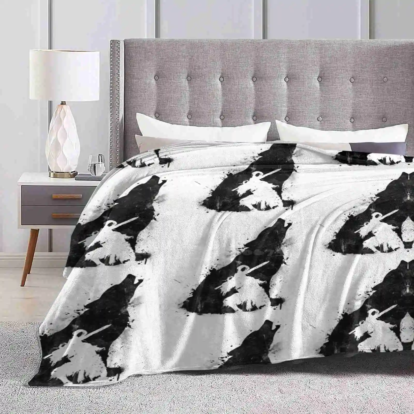 Abyss Warrior Version Black Soft Warm Throw Blanket Walker Abyss Artorias Sif Dark Nerd Videogame Knight Of Gwyn Warrior Wolf