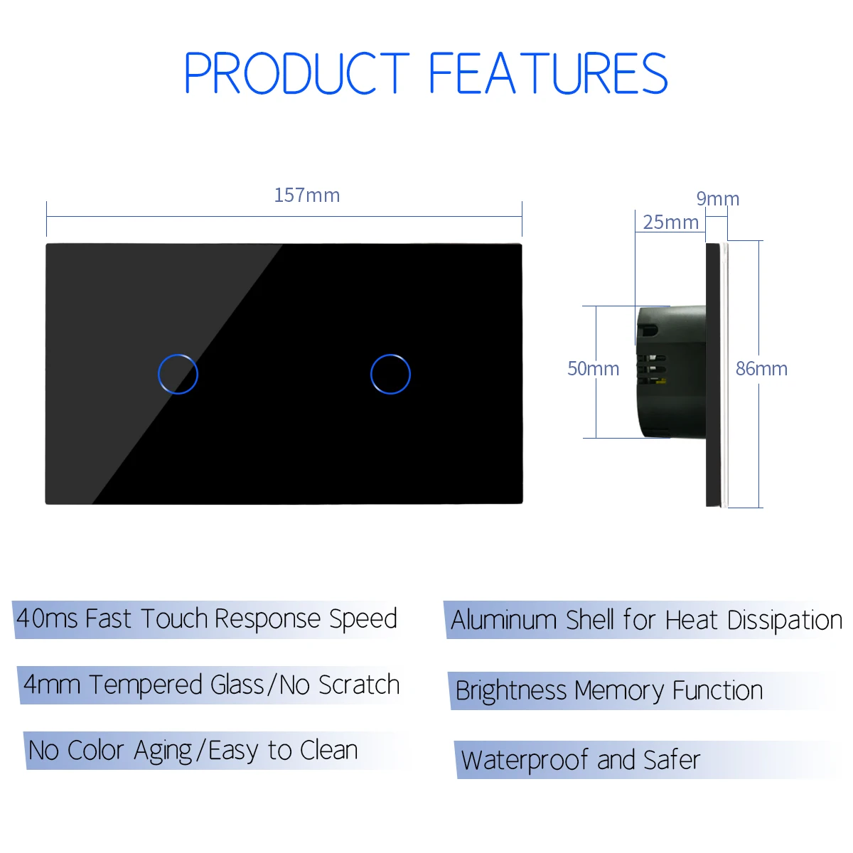 DAJIMEI Tuya ZigBee 2/4/6/8gang Smart Touch Light Switch EU Standard Neutral Required Switches SmartLife Alexa Google Home Voice