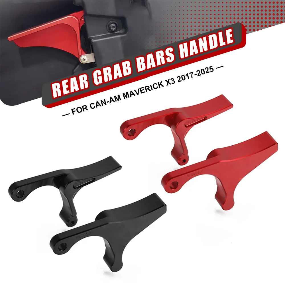

Left&Right Red Billet Aluminum Anodized Door Handle Sets Fit For Can-Am Maverick X3 2017 2018 2019 2020 2021 2022 2023 2024 2025