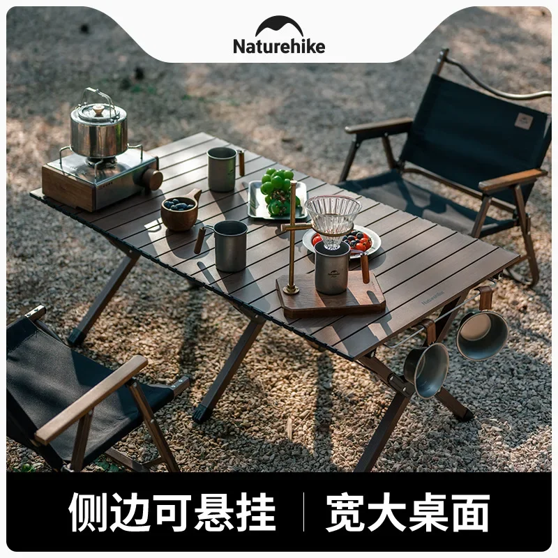 Naturehike-Aluminum Alloy Folding Table, Egg Roll Table, Outdoor, Lightweight, Camping, Round Picnic Table, CNK2300JJ019