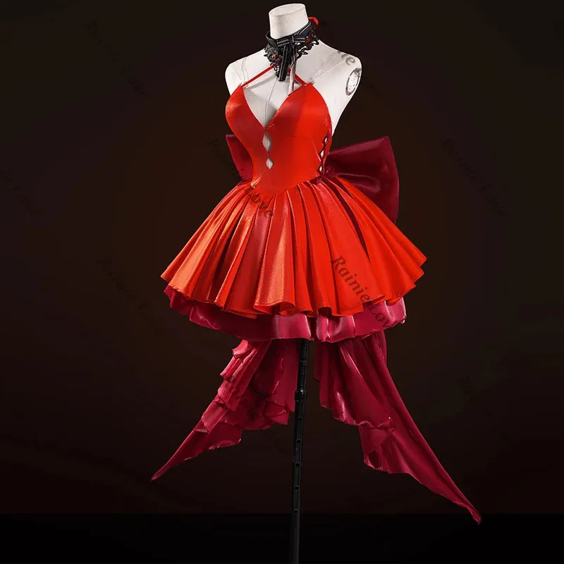 

DY20Game Goddess of Victory: Nikke EVA Asuka Cosplay Costume Dress Asuka Ocean's Lament Outfit Dress Red Lolita Skirt For Hallow