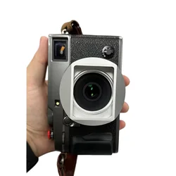 Black/Silver Metal Square Lens Hood For Fujifilm Fujinon XF 27mm F2.8 R WR  TTArtisan XF 27 F/2.8
