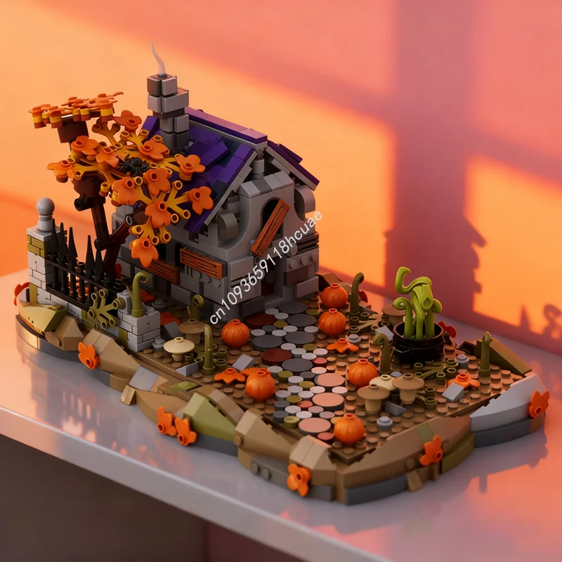 

812pcs MOC Witch House Seasonal Halloweened Model Building Blocks Architecture Christmas Gift Assemble Creative Brick Toy Kids
