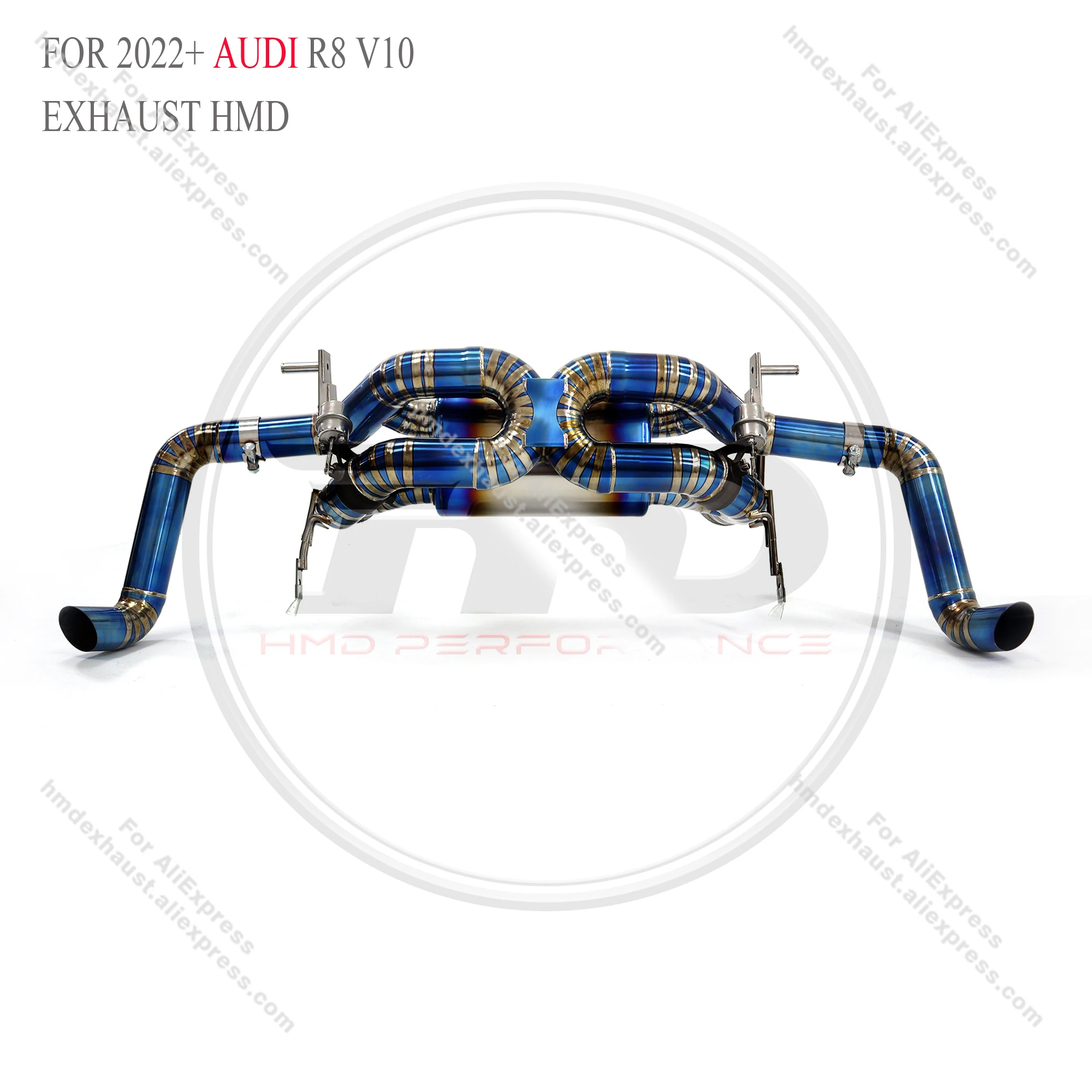 HMD Titanium Exhaust System Sport  Catback for  Audi R8 V10 2022+ Muffler With Valve