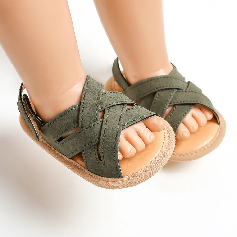 Baby Boys Girls Sandals Cute Non Slip Comfty Open Toe Summer Infant Toddler Shoes Beach Sandals Newborn Crib Shoes First Walkers