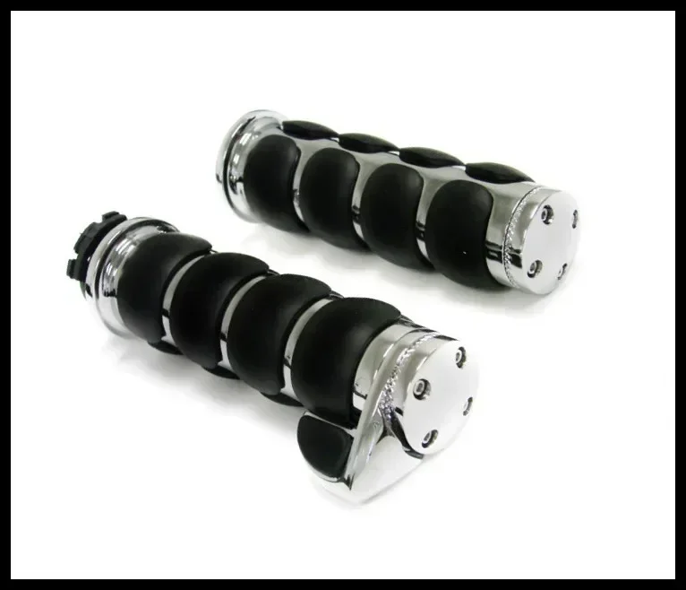 

Chrome Hand Grips +Throttle Boss for Suzuki Boulevard Intruder GSXR 600 750 1000