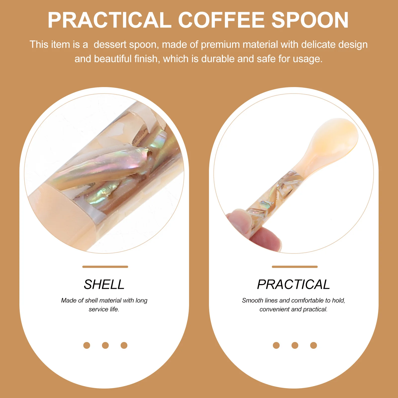 

1Pcs Shell Spoon Dessert Spoon Fine Workmanship Coffee Cake Tableware for Home Use Dinner Flatware Tableware for Home