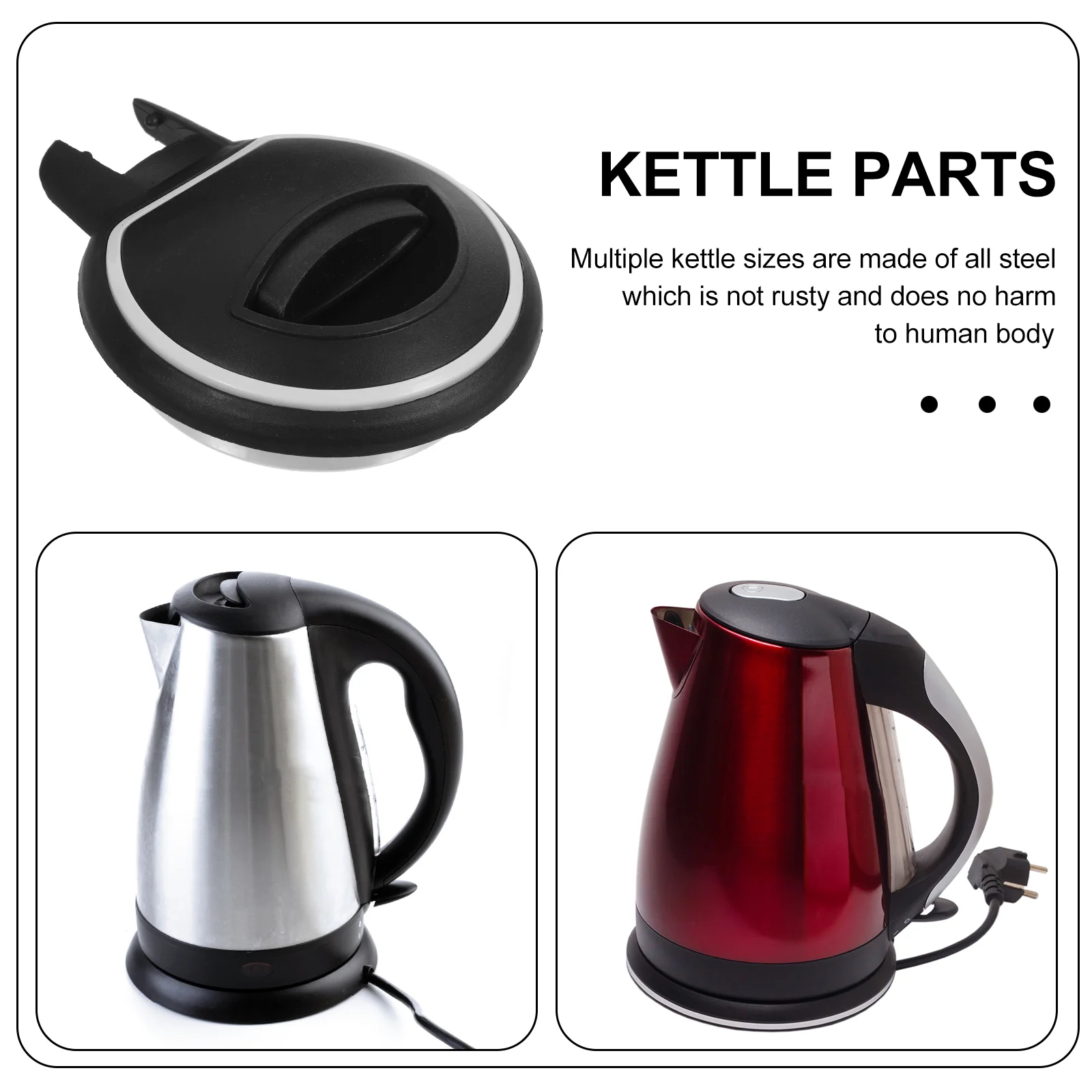 Electric Kettle Lid Cover for Teakettle Replacement Plastic Heating Water Teapot Boil