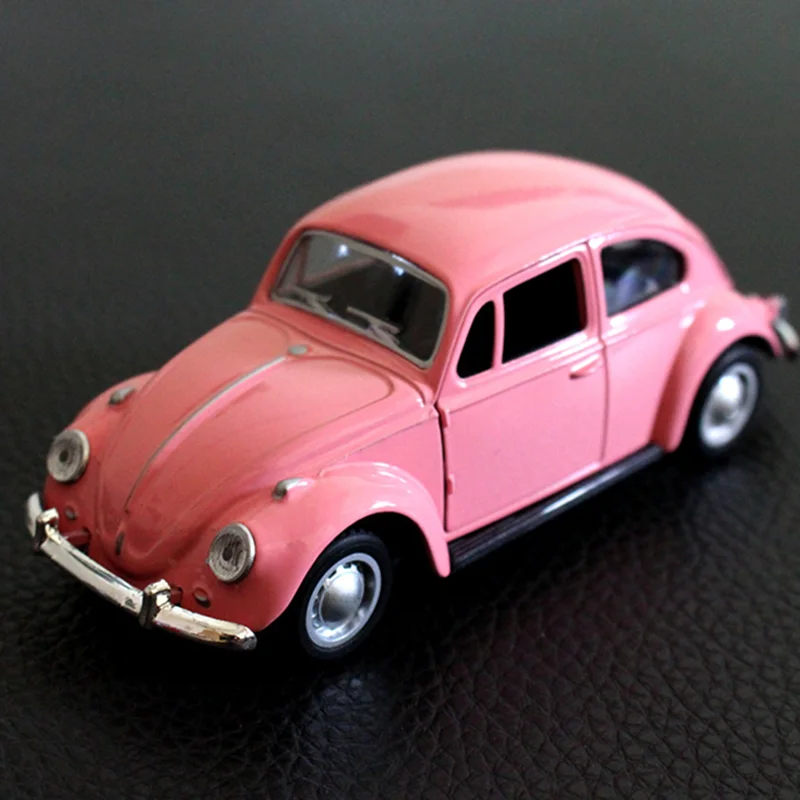 Alloy Car Model Beetle Vintage Door Opening Force Children\'s Toy Motorcar Cake Decoration Auto Carrying Accessories for Boy Gift