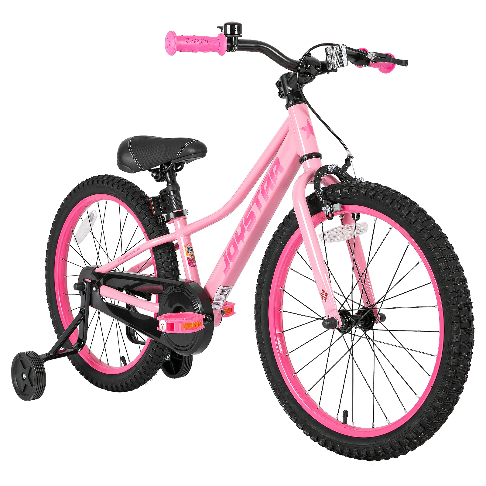 JOYSTAR 20 Inch Kid Bike for Age 6-10 Years Boys & Girls, 20 Inch Wheels Kid Mountain Bike with Training Wheels, Handbrake, Pink