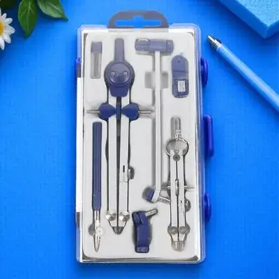 1Set Zinc Alloy Compass Set High Precision Multi-Functional Drawing Tools Drafting Supplies for Designers Students Engineers