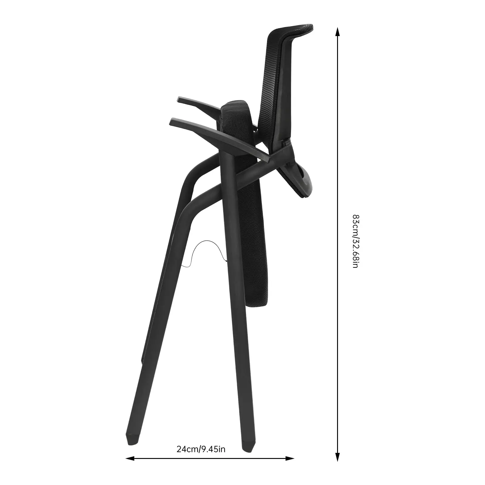 Confezione da 2 sedie pieghevoli Sedie per sala conferenze resistenti da 485 libbre, sedie da ufficio pieghevoli con braccioli larghi, sedia da scrivania nera