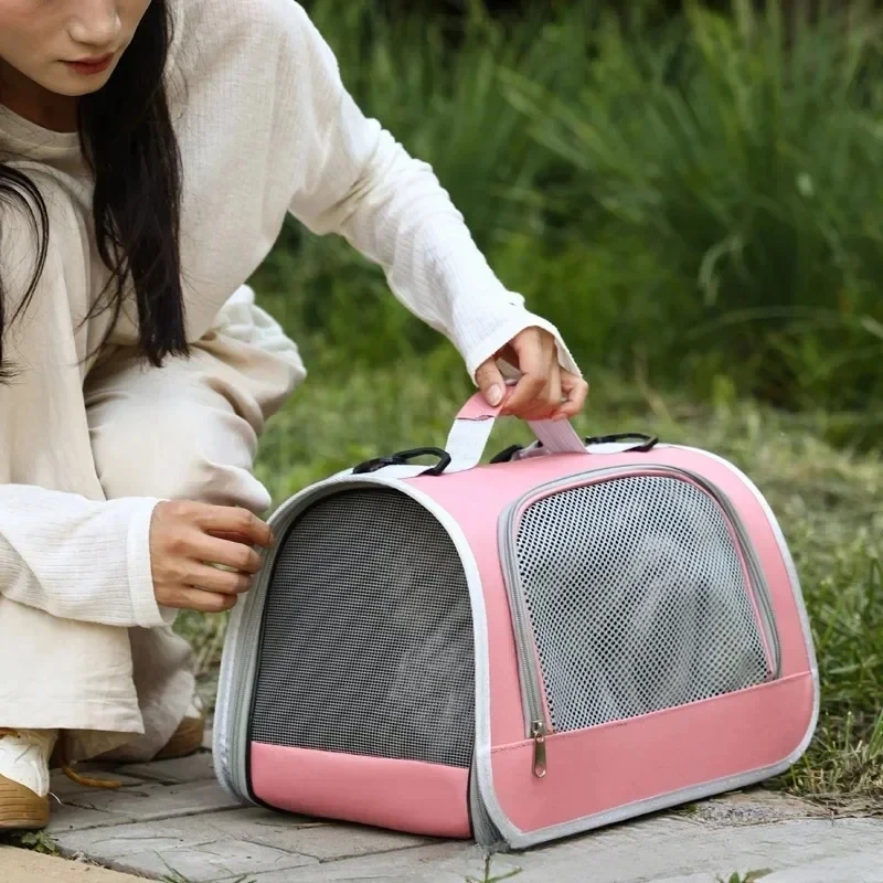 Tragbare Handtasche für Haustiere, Katzen und Hunde, atmungsaktive Tragetasche für den Sommer, Reisetasche für Welpen und Kätzchen, Umhängetasche, Haustier-Tragetasche, Zubehör – Detail 14