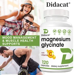 Magnesium Glycinate 1000 Mg, 120 Veggie Capsules - Highly Purified Trace Mineral for Muscle, Joint, Heart and Digestive Health