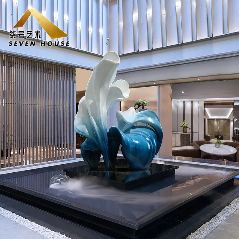 Large abstract floor ornaments, hotel lobby sculptures, artworks, sales offices, villa staircase entrances, decorative crafts