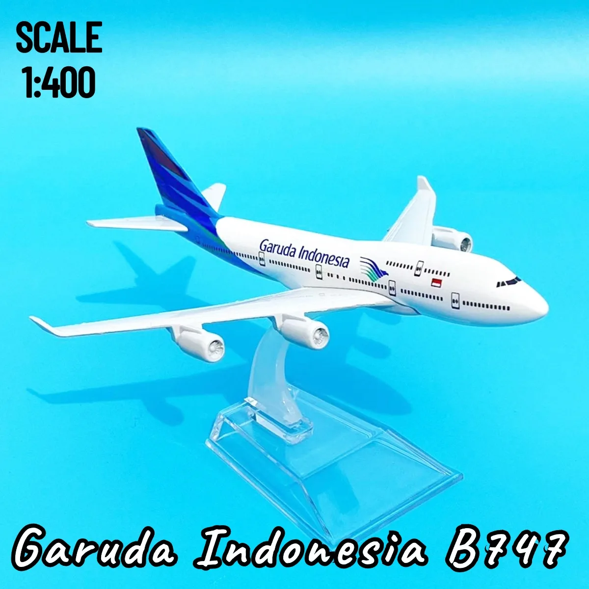 1:400 Garuda Indonesia B747 Metal Replica 16cm Scale Airlines Boeing AIrbus Aircraft Model Miniature for Aviation Enthusiasts